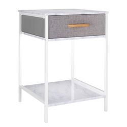 Faux Marble Nightstand/End Table