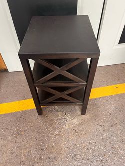Wood side table