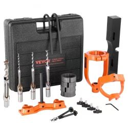 435*Mortising Attachment for Drill Press, 4 Model Drills Square Hole Chisel Set, Bench Drill Locator Set Mortise and Tenon Tools with 5 Bushings, for
