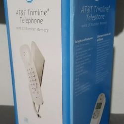 AT&T Trimline Corded Phone with Caller ID, White