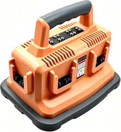 4A 6-Port Simultaneous Rapid Charging Station Compatible with Dewalt 12V 20V 60V DCB104 - Fast Charger Only, Not a Battery