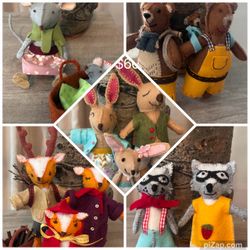 Handmade Felt Animal Families