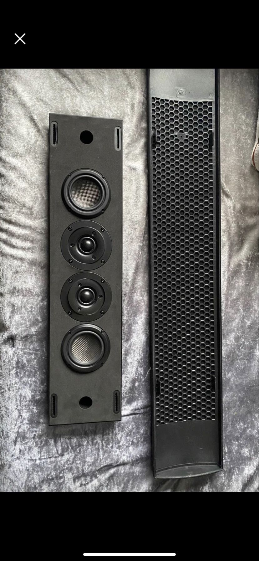 Artison Sketch Mk2 DualMono Center Channel Left And Right Speakers S-LCRDM-MK2 w/ Grilles & Mount