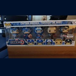 5pack Captain America Funko Pop Amazon Excl