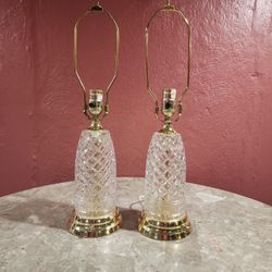 Vintage Crystal 3 Way Lamp-Working!  Read Description