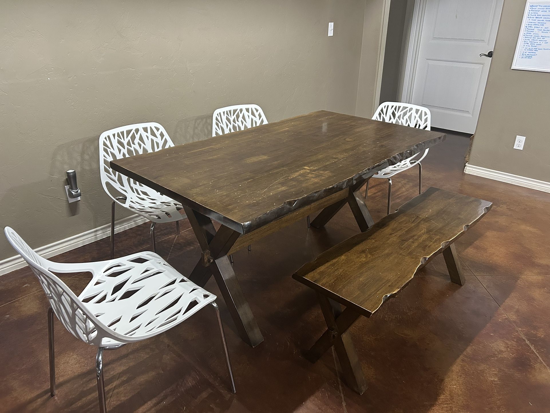 Kitchen Table With Bench and Chairs