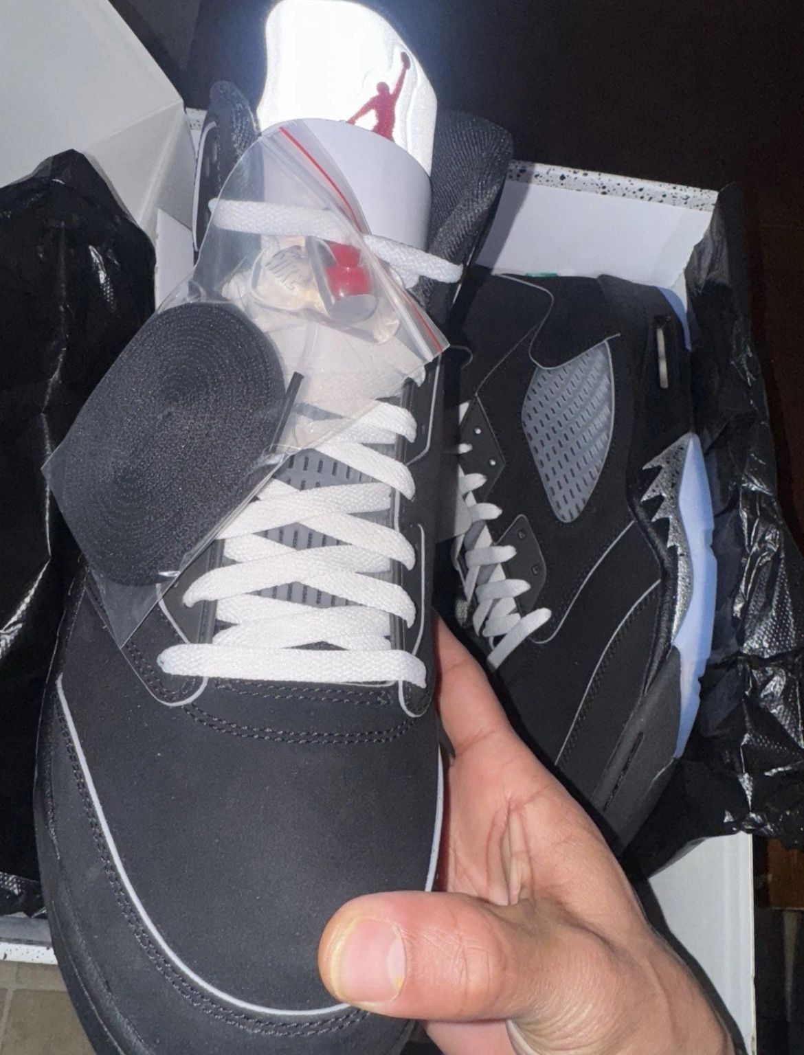 Jordan 5 Black Metallic Reimagined Size 7
