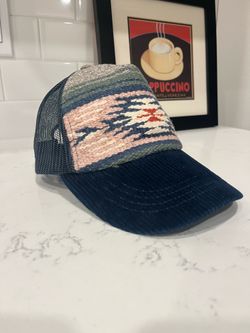 RRL Ralph Lauren Double RL Indigo Corduroy Southwestern Trucker Cap One Size