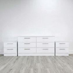 Dresser and 2 nightstands - Cómoda y 2 mesitas de noche