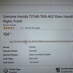 Genuine Honda Door Handle 