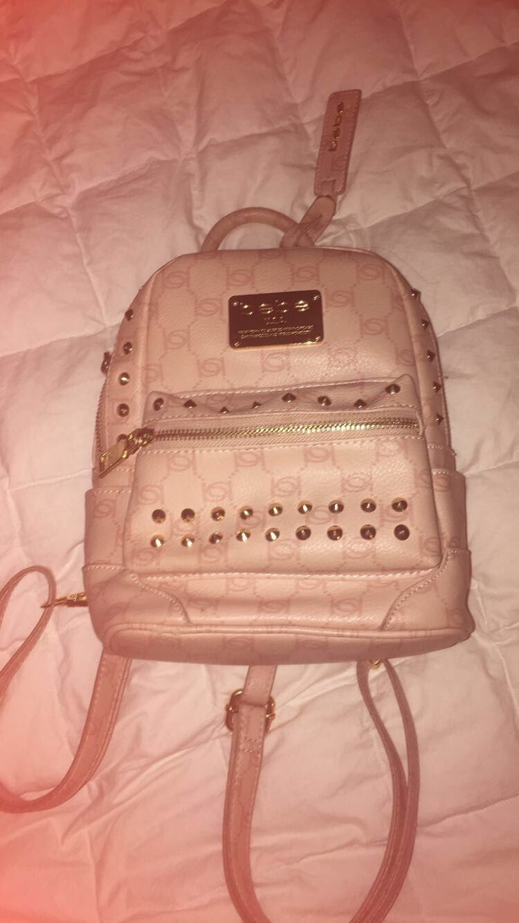 Pink studded BeBe backpack