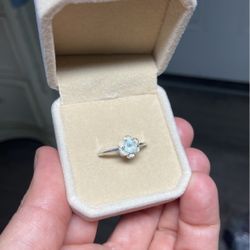 Aquamarine Gemstone In Silver Brand New 