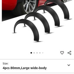 3972 DREAMIZER 4Pcs Universal Flexible Car SUV Large Wide-Body Kit 80mm Off-Road Fender Flare Durable PU Wheel Arch Protector