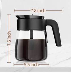 New Glass Coffee Carafe with Handle & Lid