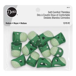 Dritz 12ct Soft Comfort Medium Thimbles

