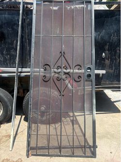 Metal screen door