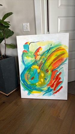 Abstract acrylic painting