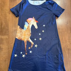 Girls Brand New Boutique Unicorn Dress Shipping Avaialbe 