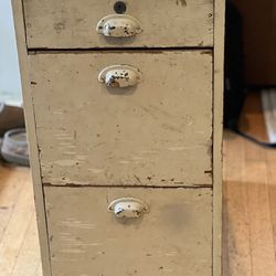 Antique Wood File Cabinet 