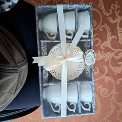 tea/ coffee cups with plates  Set Of 6