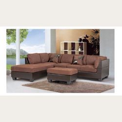 Sectional with ottoman $649 $1 down no credit check financing