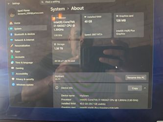 LG Gram 16 inch i7 1gb SSD very light laptop