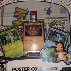 Pokémon Scarlet & Violet 151 Poster Collection 3 Booster Packs Factory Sealed! 