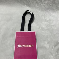 Juicy Couture pink small gift bag with ribbon handle