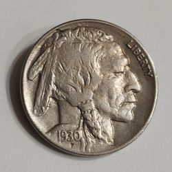 1930 Buffalo Nickel Coin - Antique U.S Coin - Nice Condition