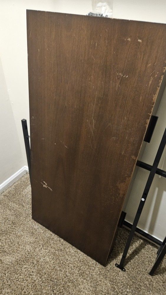 48" Wood And Metal Desk