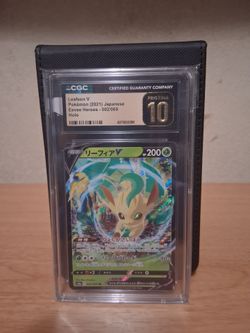 Leafeon V CGC Pristine 10 Japanese Eevee Heroes Holo