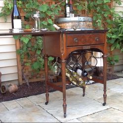 Antique Wine Serving Cart