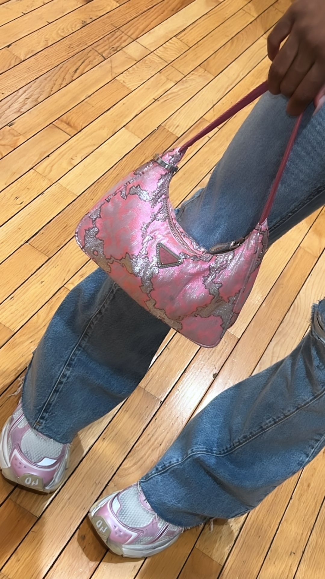 Prada Limited Edition Pink and Silver bag Bought from new york authentic