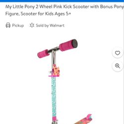 My Little Pony 2 Wheel Pink Kick Scooter with Bonus Pony Figure