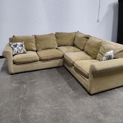 FREE DELIVERY - Beige L-Shaped Sectional Sofa