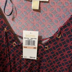 New 2x Michael Kors Women’s Blouse 