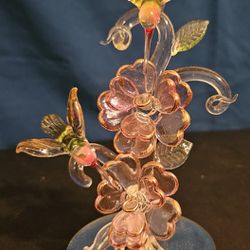 Glass Humming Bird Figurine 
