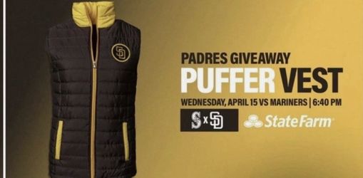 SD Padres Puffer Vest