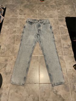 Sézane Brut Sexy Jeans Edge Blue Women’s SZ 29 High Waisted Light Acid Wash