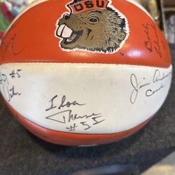 🏐 OSU Beavers Autographed Volleyball – Rare Collector’s Item  🧡 Official-size volleyball with autographs from Oregon State University (OSU) players 