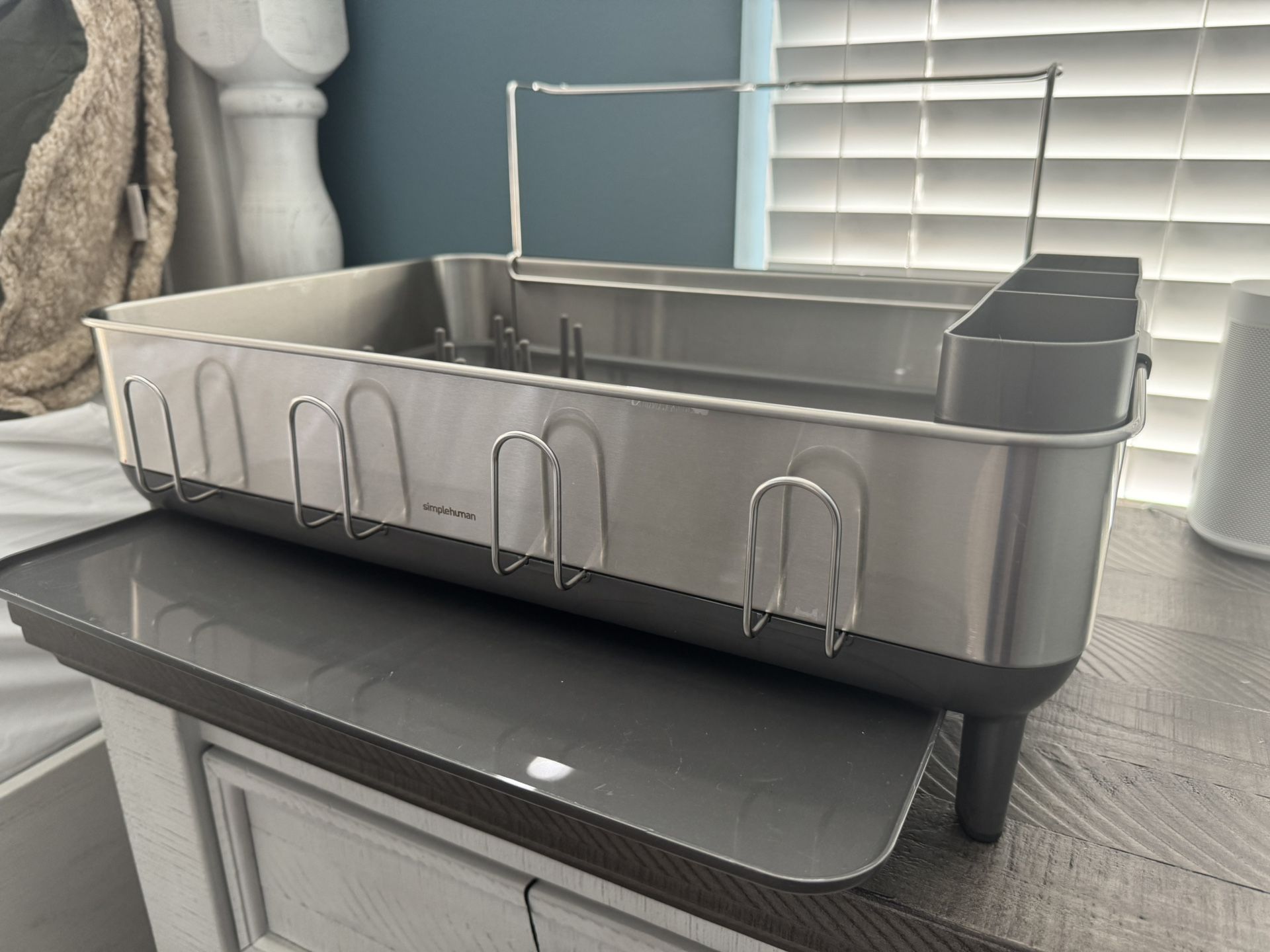 simplehuman Large Capacity Dish Drying Rack with Stainless Steel