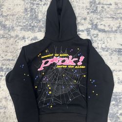 Sp5der Hoodie Black P*NK