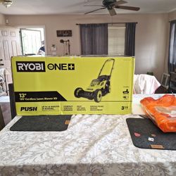 Ryobi 18v One + 13" Cordless Lawn Mower Kit