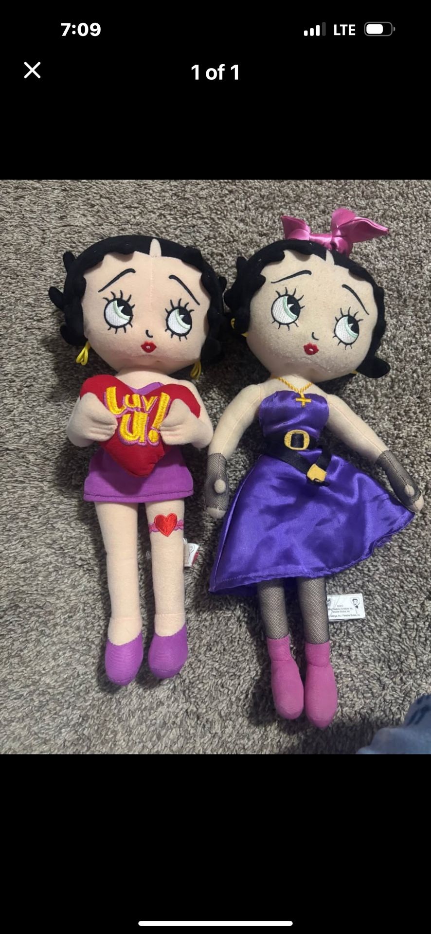 Betty Boop Plush Dolls
