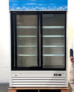 NSF Two glass door refrigerator G1.2YBM2F slide
