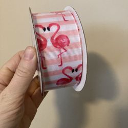 Roll Of Flamingo Ribbon 