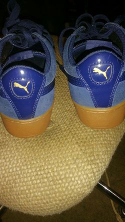 New style blue suede pumas