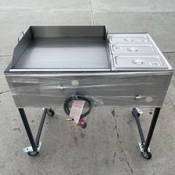 plancha Para Tacos 20 × 24 Con Tres Compartimientos Para Mantener La Comida Caliente