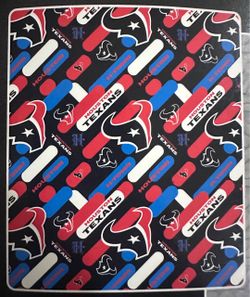 Houston Texans Oversized Reversible Coco Flannel Fur Throw Blanket 60x70 New