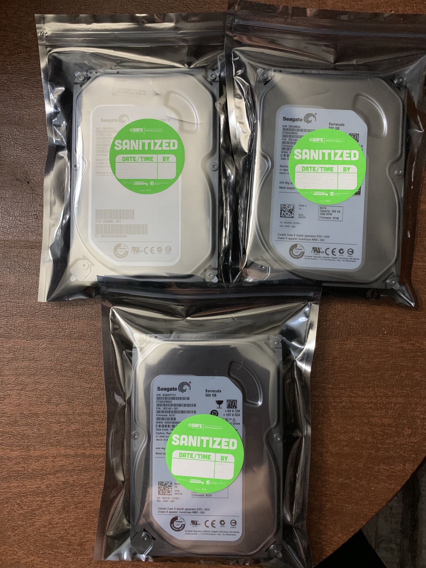 500GB Desktop 3.5” Hard Drives - Formatted & Tested